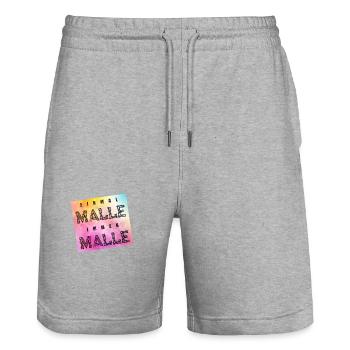 Einmal Malle Immer Mallorca - Stanley/Stella Unisex Bio Joggingshorts Trainer  - Grau meliert - Vorne - Nik (191cm) & Marisol (170cm)