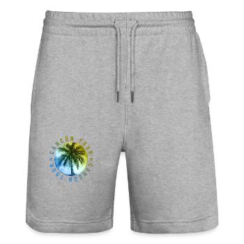 Cancun Tour Urlaub - Stanley/Stella Unisex Bio Joggingshorts Trainer  - Grau meliert - Vorne - Nik (191cm) & Marisol (170cm)