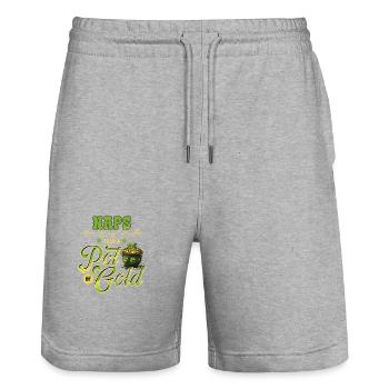 Nickerchen Sind Viel Besser Als Ein Topf Gold St - Stanley/Stella Unisex Bio Joggingshorts Trainer  - Grau meliert - Vorne - Nik (191cm) & Marisol (170cm)
