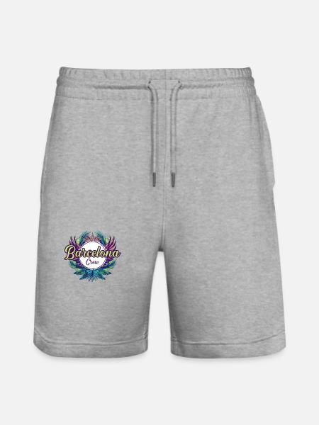 Barcelona Crew Holidays - Stanley/Stella Trainer Unisex Organic Jogging Shorts - heather grey
