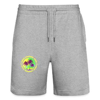 Gran Canaria Tour Palm Trees Holidays - Stanley/Stella Trainer Unisex Organic Jogging Shorts - heather grey - Front - Nik (191cm) & Marisol (170cm)