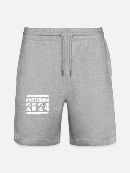 Amsterdam 2024 Team - Stanley/Stella Trainer Unisex Organic Jogging Shorts - heather grey