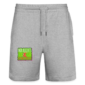 Mir reicht's ich geh Snowboarden, Snowboarder - Stanley/Stella Unisex Bio Joggingshorts Trainer  - Grau meliert - Vorne - Nik (191cm) & Marisol (170cm)