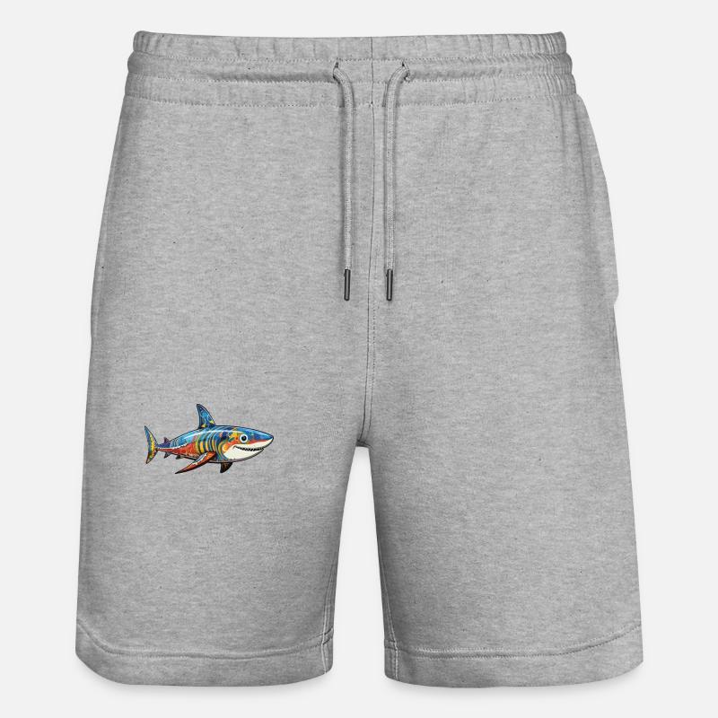 Australie - Requin - Short de jogging bio TRAINER Stanley/Stella unisexe - gris chiné