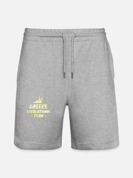 Greece Escalation - Stanley/Stella Trainer Unisex Organic Jogging Shorts - heather grey