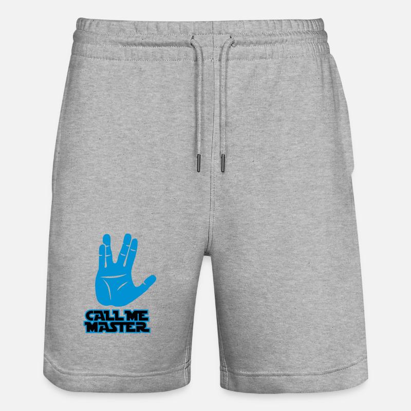 Call me Master - Stanley/Stella Unisex Bio Joggingshorts Trainer  - Grau meliert