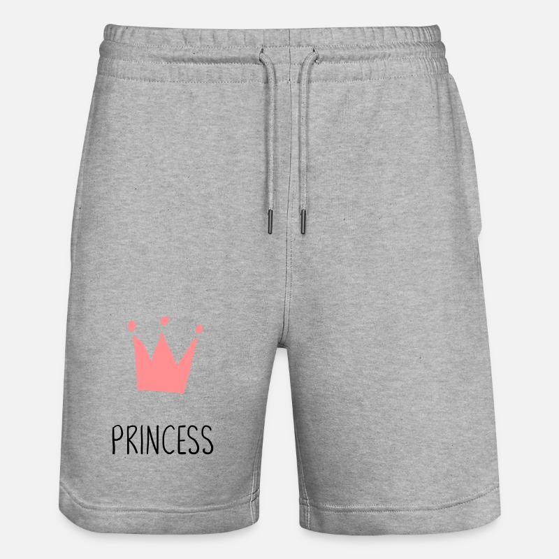 Cadeau couronne princesse princesse - Short de jogging bio TRAINER Stanley/Stella unisexe - gris chiné
