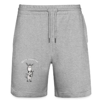 Beste Schwester I Geschwister Familie Schwestern - Stanley/Stella Unisex Bio Joggingshorts Trainer  - Grau meliert - Vorne - Nik (191cm) & Marisol (170cm)