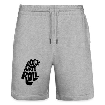 Rock and Roll, Musik, Musiker Gitarre Gitarrist * - Stanley/Stella Unisex Bio Joggingshorts Trainer  - Grau meliert - Vorne - Nik (191cm) & Marisol (170cm)