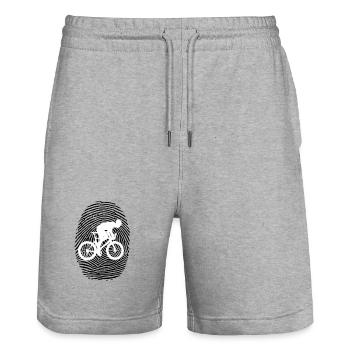 Cyclists - Stanley/Stella Trainer Unisex Organic Jogging Shorts - heather grey - Front - Nik (191cm) & Marisol (170cm)