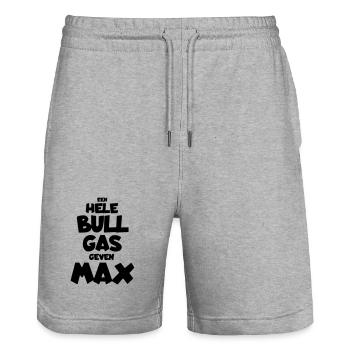 Ein ganzer Bullengas Max Race, DGP, Zandvoort * - Stanley/Stella Unisex Bio Joggingshorts Trainer  - Grau meliert - Vorne - Nik (191cm) & Marisol (170cm)