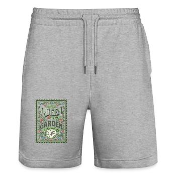 Rentnerin Garten Gartenarbeit Ruhestand - Stanley/Stella Unisex Bio Joggingshorts Trainer  - Grau meliert - Vorne - Nik (191cm) & Marisol (170cm)