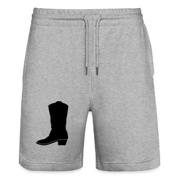 Botte western cowboy - Short de jogging bio TRAINER Stanley/Stella unisexe - gris chiné - Devant - Nik (191cm) & Marisol (170cm)