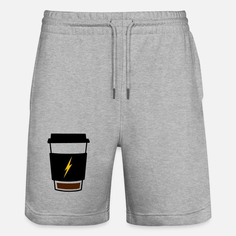 Café Battery faible - Short de jogging bio TRAINER Stanley/Stella unisexe - gris chiné