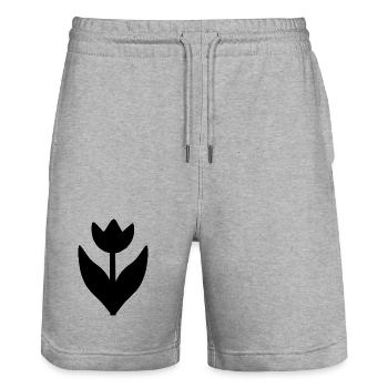 Fleur Fleurs Noires Fleur De Tulipe Fleur De Tulipe - Short de jogging bio TRAINER Stanley/Stella unisexe - gris chiné - Devant - Nik (191cm) & Marisol (170cm)