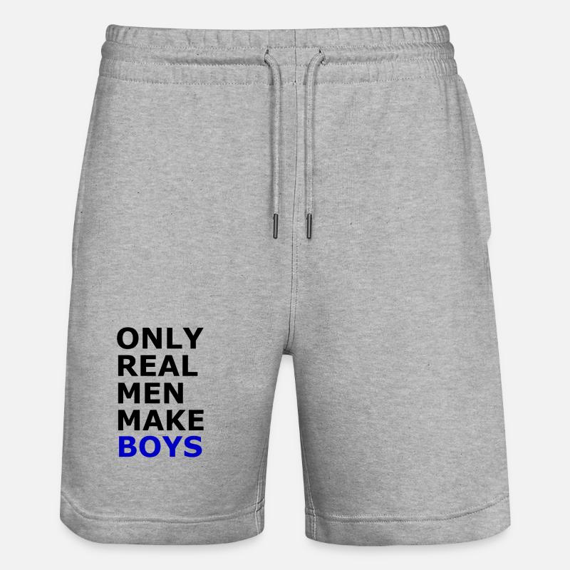 Les vrais hommes font des garçons - Short de jogging bio TRAINER Stanley/Stella unisexe - gris chiné