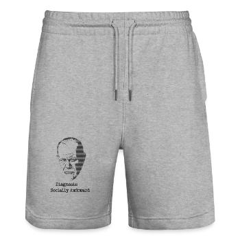 Diagnostic socialement maladroit - Short de jogging bio TRAINER Stanley/Stella unisexe - gris chiné - Devant - Nik (191cm) & Marisol (170cm)