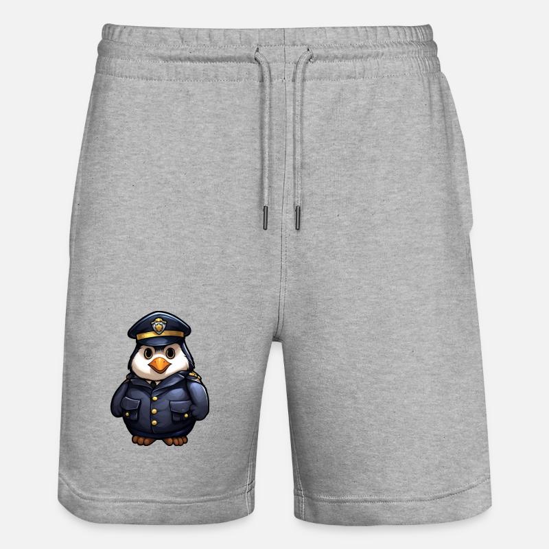 Policière pingouin - Short de jogging bio TRAINER Stanley/Stella unisexe - gris chiné