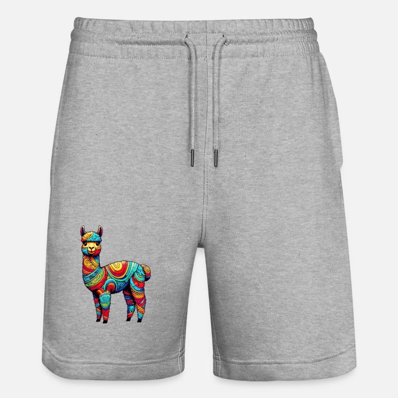 Alpaca - Stanley/Stella Trainer Unisex Organic Jogging Shorts - heather grey