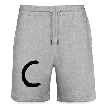 Buchstaben C - Stanley/Stella Unisex Bio Joggingshorts Trainer  - Grau meliert - Vorne - Nik (191cm) & Marisol (170cm)
