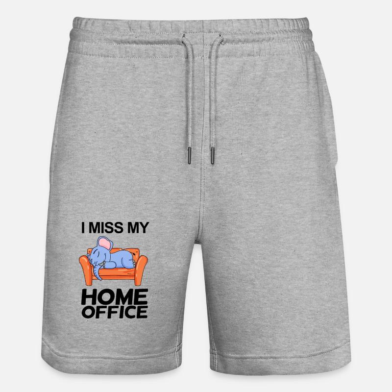 Bureau à domicile Dire drôle - Short de jogging bio TRAINER Stanley/Stella unisexe - gris chiné