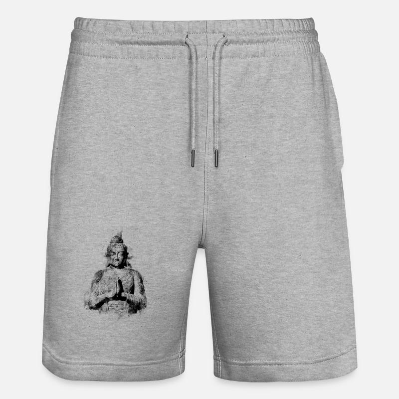 Bouddha - Short de jogging bio TRAINER Stanley/Stella unisexe - gris chiné