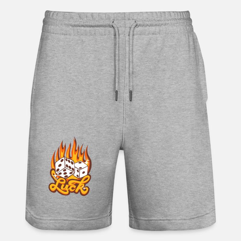 Chance – Cube Ardent Lucky Design - Short de jogging bio TRAINER Stanley/Stella unisexe - gris chiné