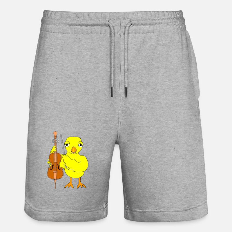 Violoncelle Poussin - Short de jogging bio TRAINER Stanley/Stella unisexe - gris chiné