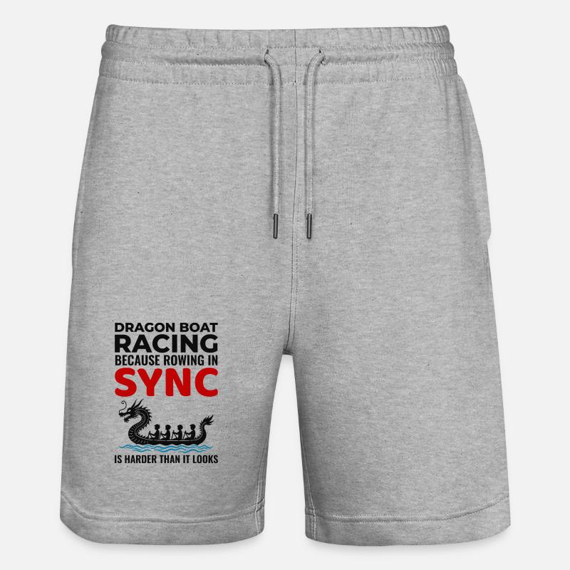 Synchronized Paddling Unity  - Stanley/Stella Trainer Unisex Organic Jogging Shorts - heather grey