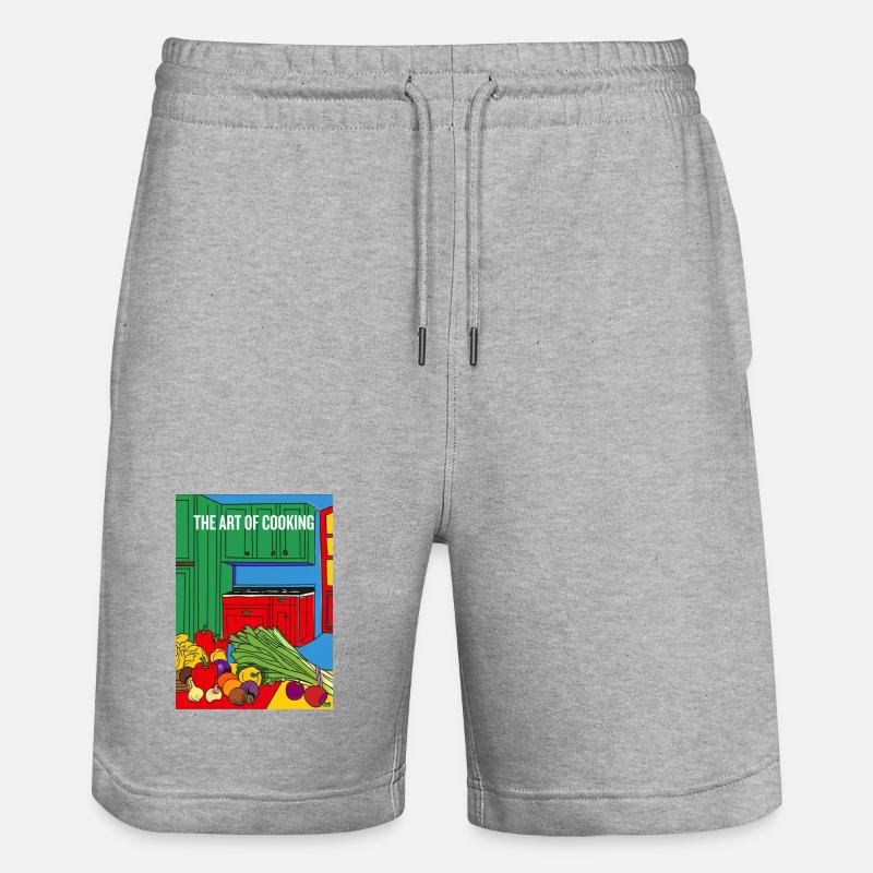 L’illustration de l’art de la cuisine - Short de jogging bio TRAINER Stanley/Stella unisexe - gris chiné
