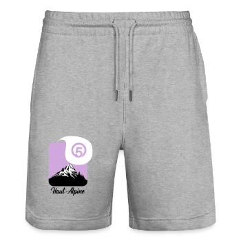 Haut-Alpine 05 Departement der Hautes-Alpes - Stanley/Stella Unisex Bio Joggingshorts Trainer  - Grau meliert - Vorne - Nik (191cm) & Marisol (170cm)