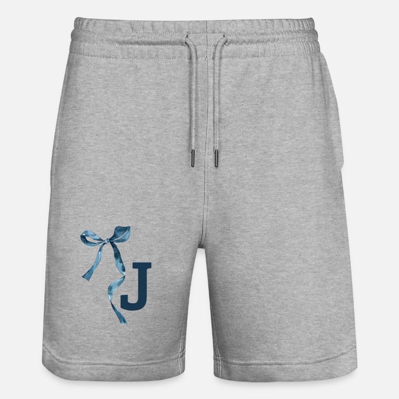 Monogramme j idée cadeau  - Short de jogging bio TRAINER Stanley/Stella unisexe - gris chiné