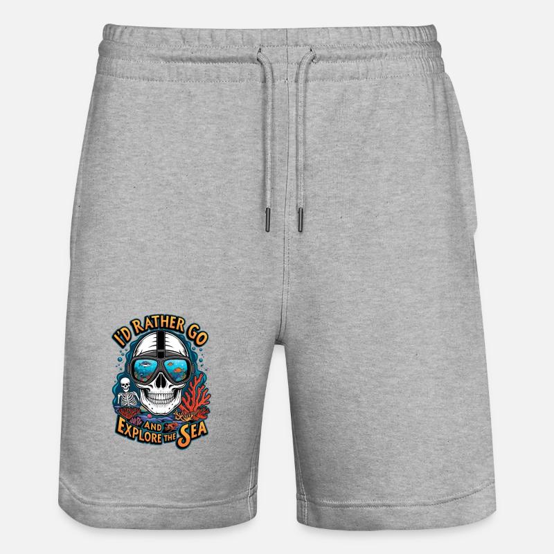 Explore the sea  - Short de jogging bio TRAINER Stanley/Stella unisexe - gris chiné