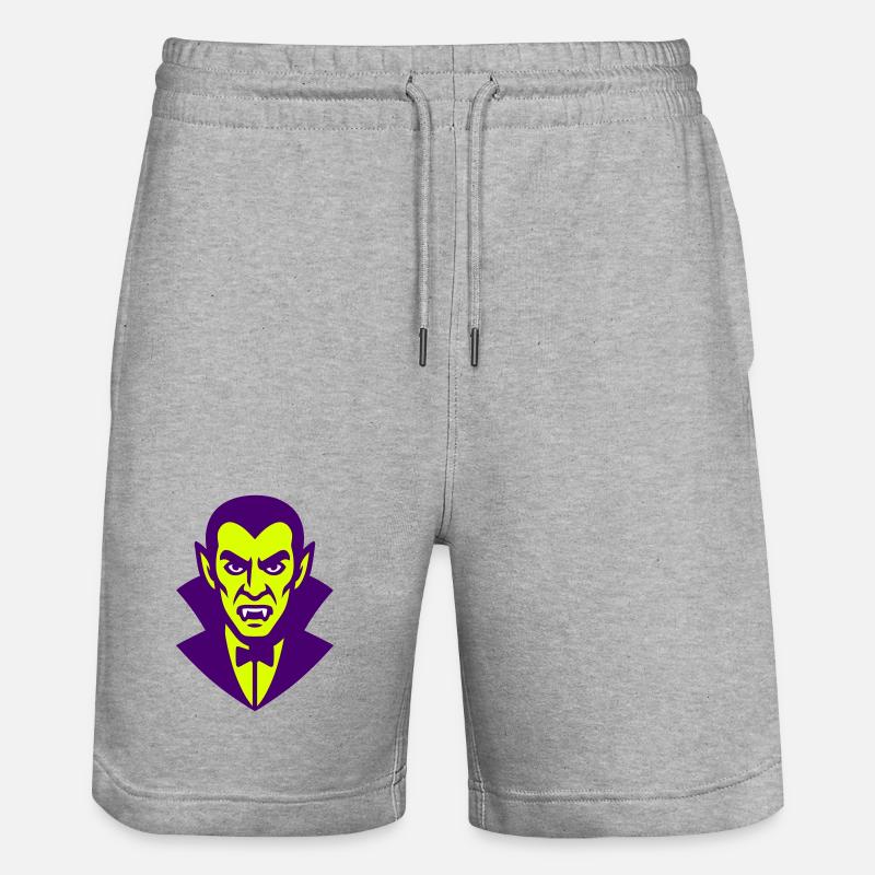 Dracula Illustration - Short de jogging bio TRAINER Stanley/Stella unisexe - gris chiné