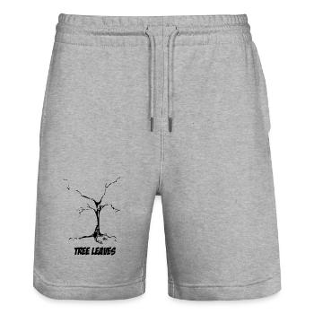 Tree - Stanley/Stella Trainer Unisex Organic Jogging Shorts - heather grey - Front - Nik (191cm) & Marisol (170cm)