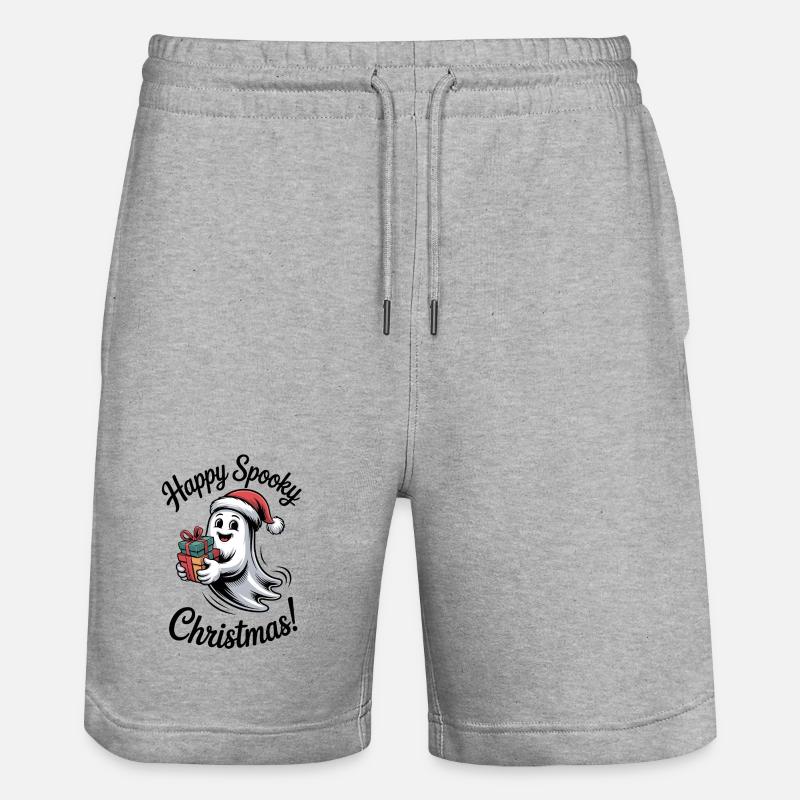 Weihnachtsgeist mit Geschenken - Stanley/Stella Unisex Bio Joggingshorts Trainer  - Grau meliert
