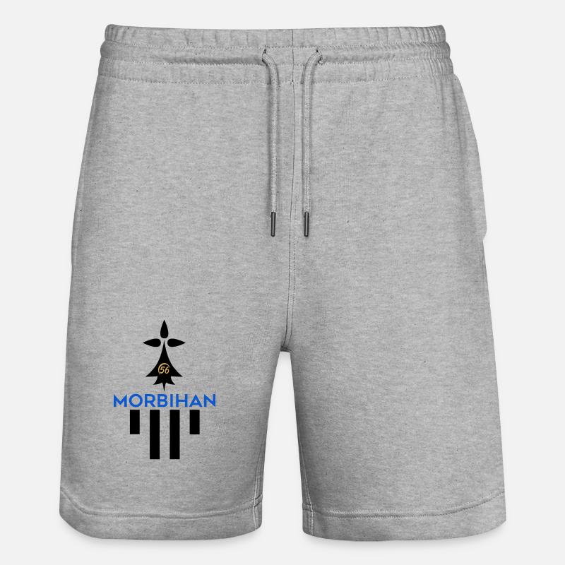 Logo des Morbihan 56 - Stanley/Stella Unisex Bio Joggingshorts Trainer  - Grau meliert