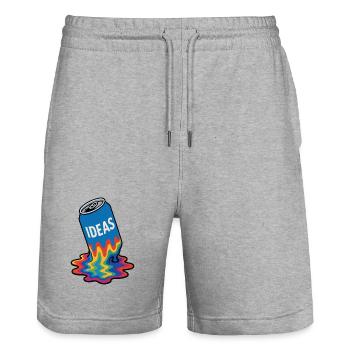 Ideen Schmelzende Regenbogendose - Stanley/Stella Unisex Bio Joggingshorts Trainer  - Grau meliert - Vorne - Nik (191cm) & Marisol (170cm)