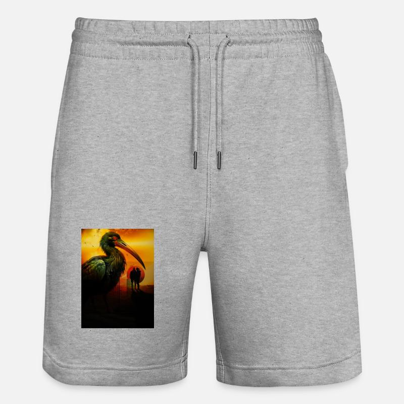 Oiseau - Short de jogging bio TRAINER Stanley/Stella unisexe - gris chiné