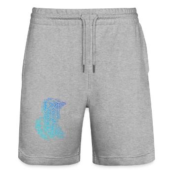 Motif nouveau du motocross pour le motocross - Short de jogging bio TRAINER Stanley/Stella unisexe - gris chiné - Devant - Nik (191cm) & Marisol (170cm)