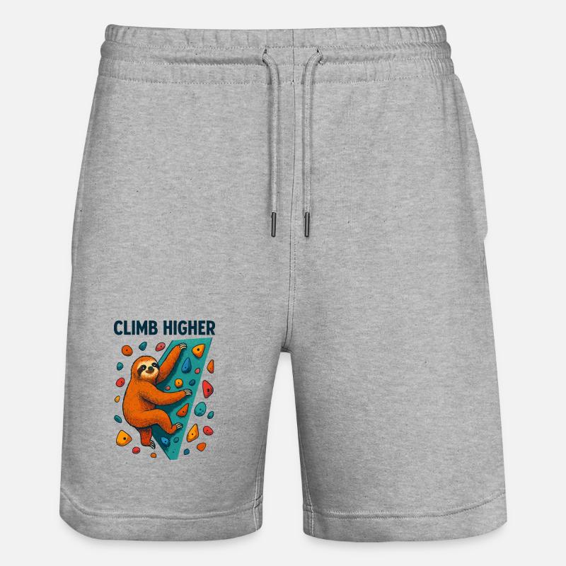 Cadeau de l’escalade paresseuse en bloc - Short de jogging bio TRAINER Stanley/Stella unisexe - gris chiné