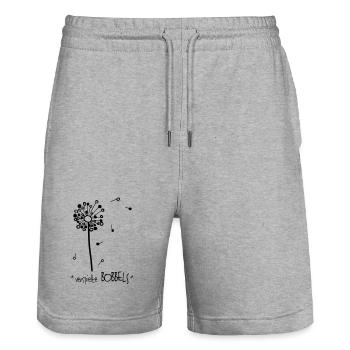 Playful bobbles - the original by heavenlygoods - Stanley/Stella Trainer Unisex Organic Jogging Shorts - heather grey - Front - Nik (191cm) & Marisol (170cm)