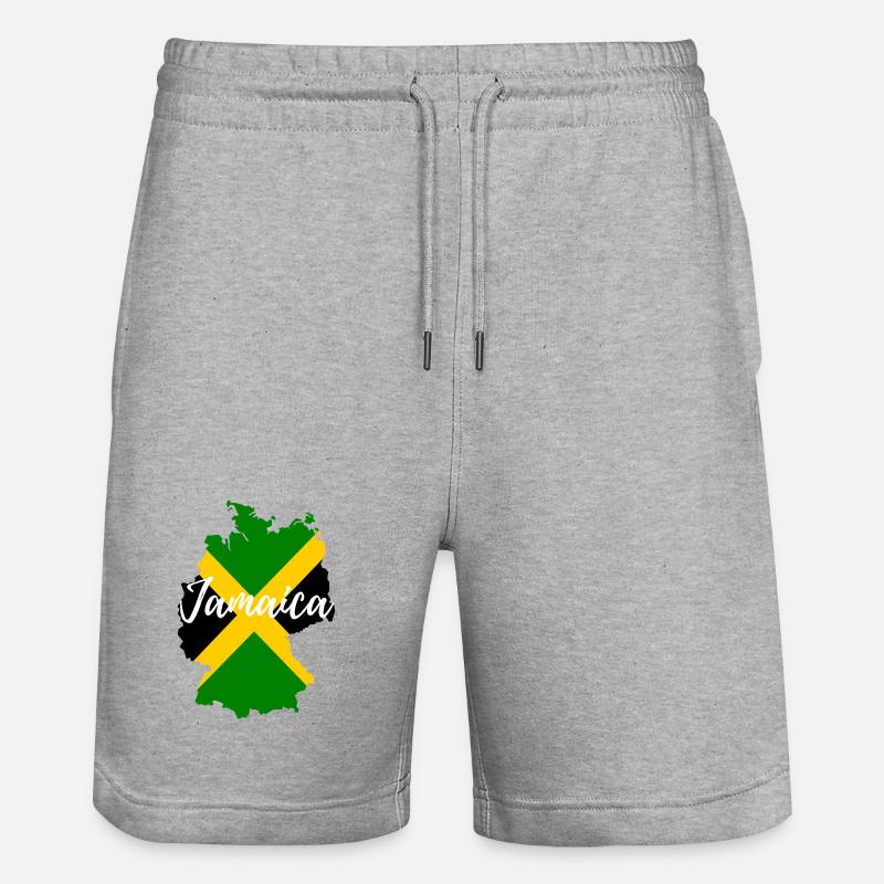 L’Allemagne devient Jamaïque - Short de jogging bio TRAINER Stanley/Stella unisexe - gris chiné