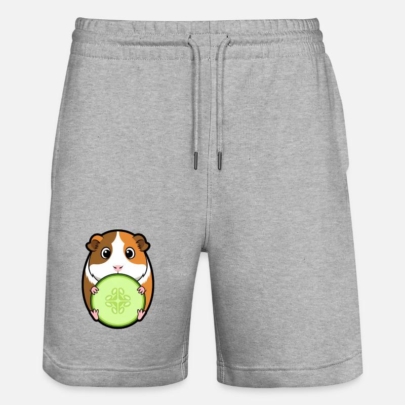 Comedy Cobaye et Concombre - Short de jogging bio TRAINER Stanley/Stella unisexe - gris chiné