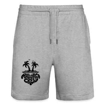 Mallorca crew - Stanley/Stella Unisex Bio Joggingshorts Trainer  - Grau meliert - Vorne - Nik (191cm) & Marisol (170cm)