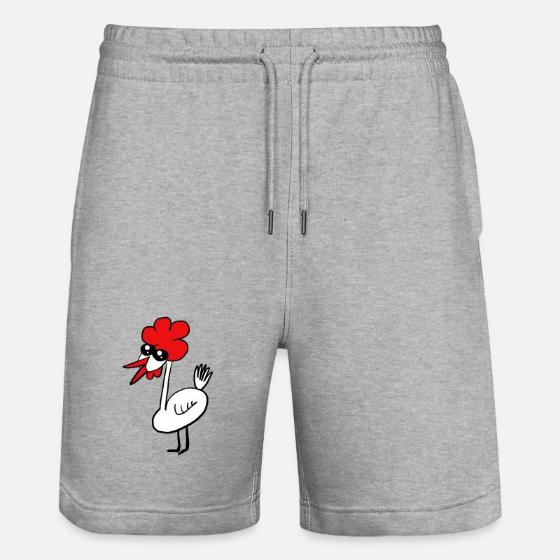 poulet poulets volaille drôle - Short de jogging bio TRAINER Stanley/Stella unisexe - gris chiné