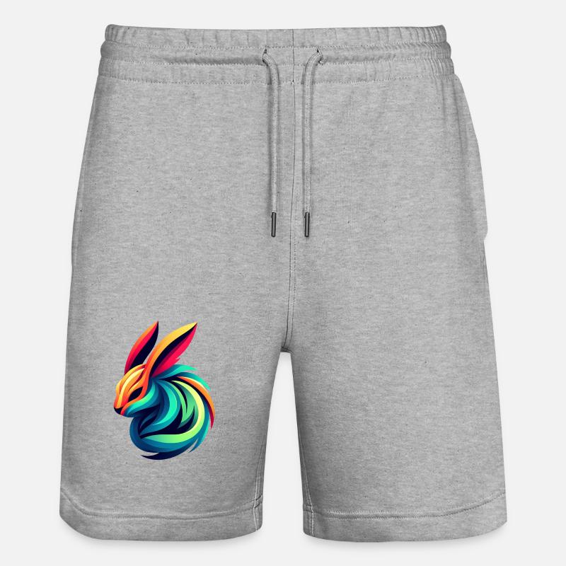Lapin Couleur Éclatante - Short de jogging bio TRAINER Stanley/Stella unisexe - gris chiné