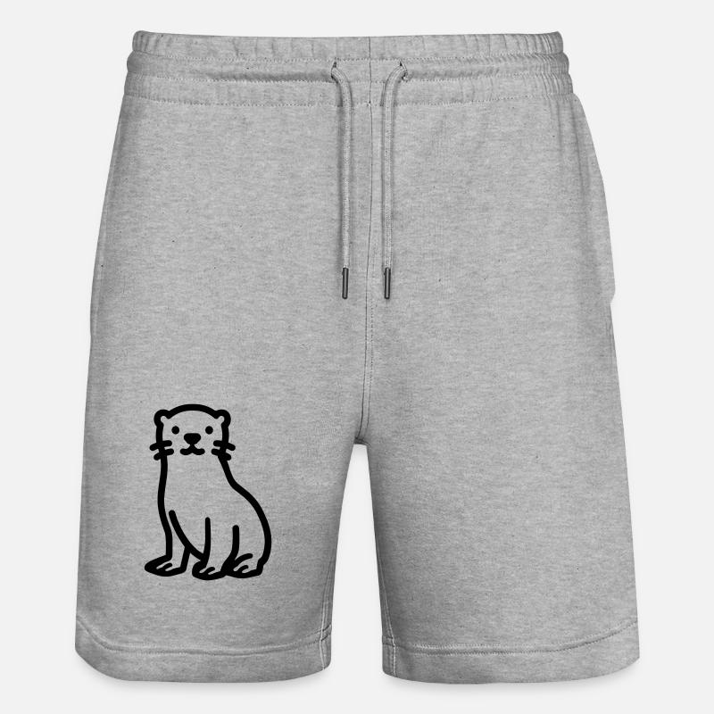 Otter - Stanley/Stella Unisex Bio Joggingshorts Trainer - Grau meliert