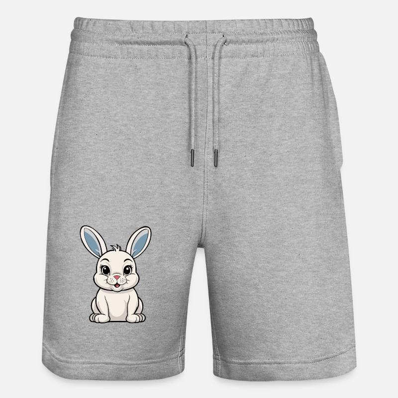 Lapin blanc - Short de jogging bio TRAINER Stanley/Stella unisexe - gris chiné