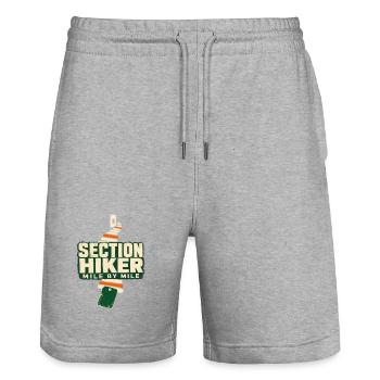 Section Hiker Mile by Mile Appalachian Trail Progr - Stanley/Stella Trainer Unisex Organic Jogging Shorts - heather grey - Front - Nik (191cm) & Marisol (170cm)